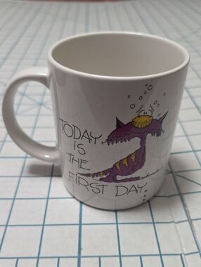 Russ Berrie 'Today Is The First Day...' Cat Mug, Vintage